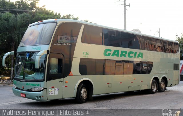 Viação Garcia 7136 na cidade de São Paulo, São Paulo, Brasil, por Matheus Henrique. Número da foto: #3521431.
