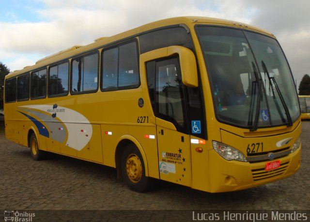 Transportes Coletivos Pérola do Oeste 6271 na cidade de Guarapuava, Paraná, Brasil, por Lucas Henrique Mendes. Número da foto: #3521227.