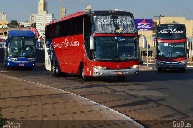 Expresso São Luiz 7120 na cidade de Rio Verde, Goiás, Brasil, por Paulo Roberto Sales do Nascimento. Número da foto: #3523822.