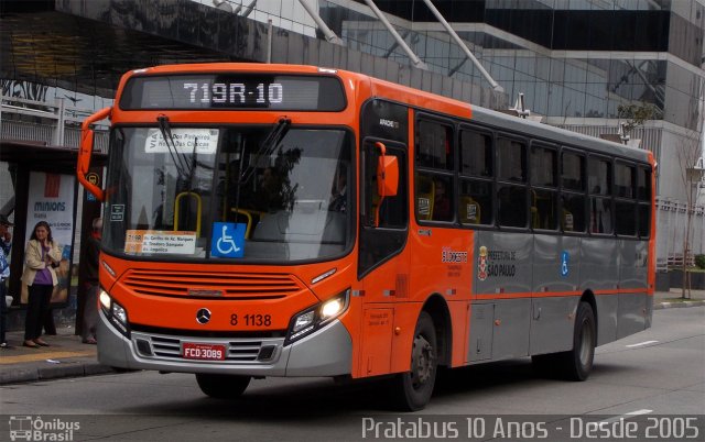 TRANSPPASS - Transporte de Passageiros 8 1138 na cidade de São Paulo, São Paulo, Brasil, por Cristiano Soares da Silva. ID da foto: 3522834.