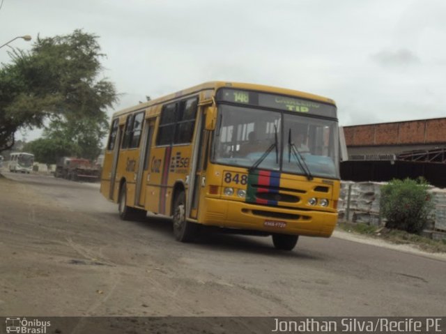 Auto Viação Santa Cruz 848 na cidade de Recife, Pernambuco, Brasil, por Jonathan Silva. ID da foto: 3522772.