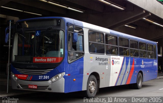 BBTT - Benfica Barueri Transporte e Turismo 27.591 na cidade de São Paulo, São Paulo, Brasil, por Cristiano Soares da Silva. ID da foto: 3522845.