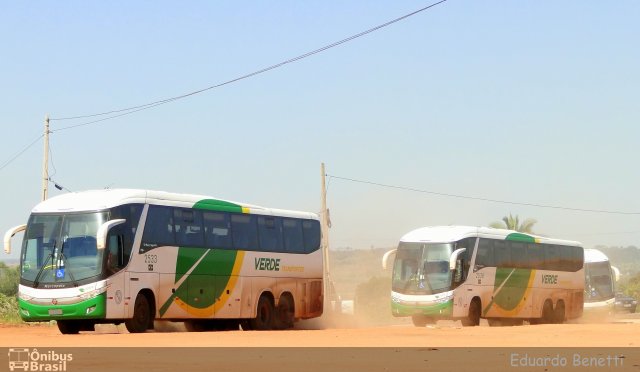 Verde Transportes 2533 na cidade de Jaciara, Mato Grosso, Brasil, por Eduardo Benetti . Número da foto: #3525829.