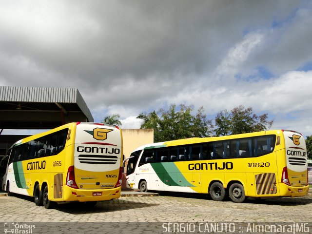 Empresa Gontijo de Transportes 18615 na cidade de Almenara, Minas Gerais, Brasil, por Sérgio Augusto Braga Canuto. ID da foto: 3526692.