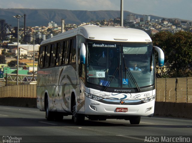 Viação Cruz de Malta Turismo 4300 na cidade de Belo Horizonte, Minas Gerais, Brasil, por Adão Raimundo Marcelino. ID da foto: 3526190.