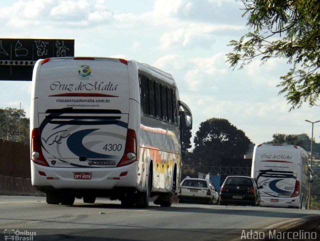 Viação Cruz de Malta Turismo 4300 na cidade de Belo Horizonte, Minas Gerais, Brasil, por Adão Raimundo Marcelino. Número da foto: #3526200.