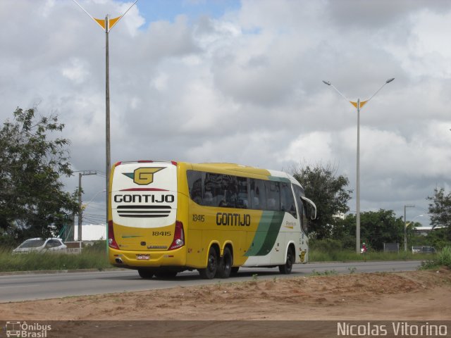 Empresa Gontijo de Transportes 18415 na cidade de Parnamirim, Rio Grande do Norte, Brasil, por Nícolas Vitorino Lopes. ID da foto: 3530208.