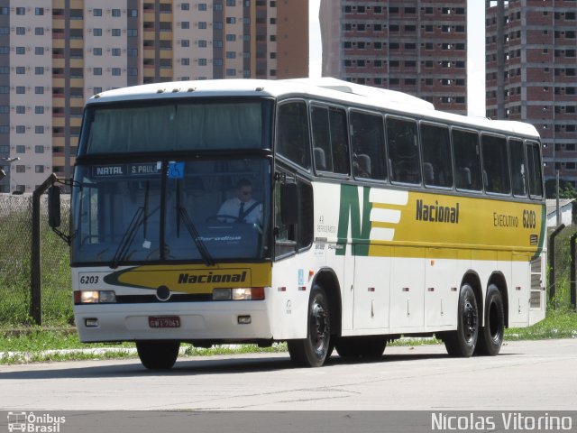 Viação Nacional 6203 na cidade de Natal, Rio Grande do Norte, Brasil, por Nícolas Vitorino Lopes. ID da foto: 3530206.