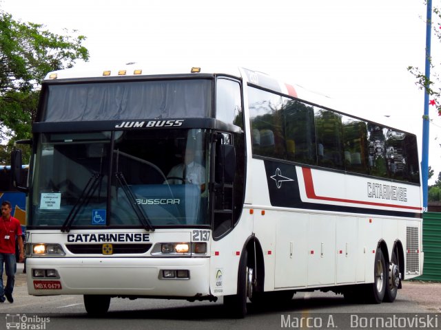 Auto Viação Catarinense 2137 na cidade de Curitiba, Paraná, Brasil, por Marco A.   Bornatoviski. ID da foto: 3533146.