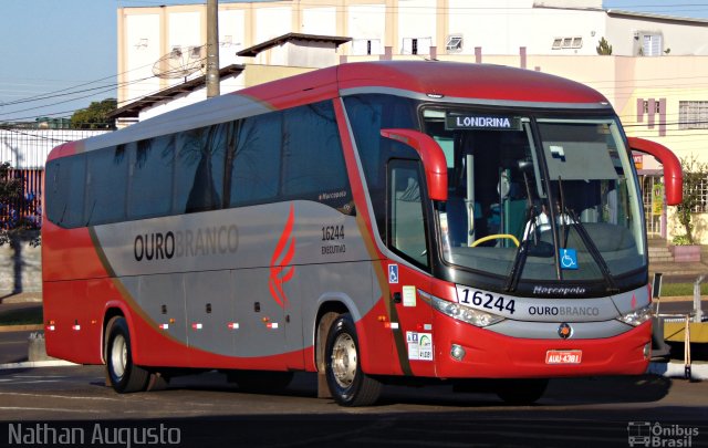 Viação Ouro Branco 16244 na cidade de Londrina, Paraná, Brasil, por Nathan Augusto. Número da foto: #3532935.