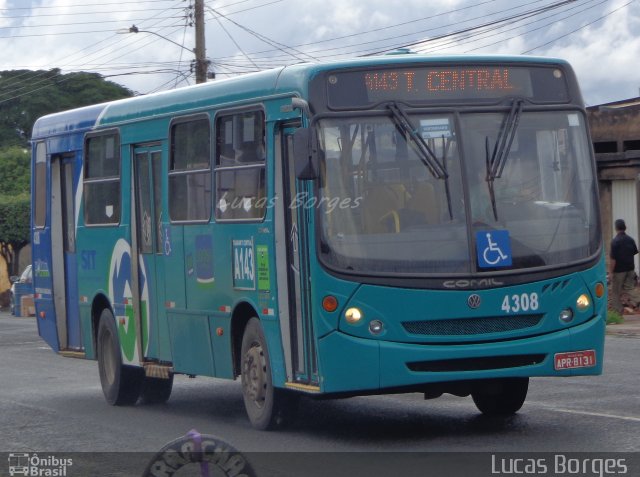 Viação Sorriso de Minas 4308 na cidade de Uberlândia, Minas Gerais, Brasil, por Lucas Borges . ID da foto: 3474491.