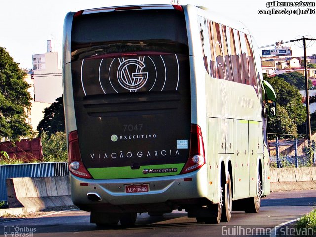 Viação Garcia 7047 na cidade de Campinas, São Paulo, Brasil, por Guilherme Estevan. ID da foto: 3475308.