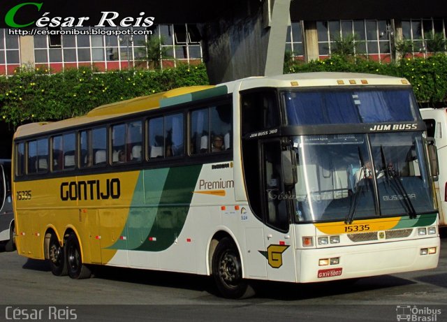 Empresa Gontijo de Transportes 15335 na cidade de Belo Horizonte, Minas Gerais, Brasil, por César Ônibus. Número da foto: #3533777.