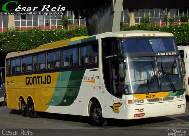 Empresa Gontijo de Transportes 15335 na cidade de Belo Horizonte, Minas Gerais, Brasil, por César Ônibus. ID da foto: 3533777.