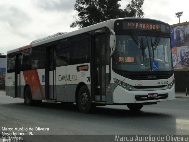 Evanil Transportes e Turismo RJ 132.110 na cidade de Nova Iguaçu, Rio de Janeiro, Brasil, por Marco Aurélio de Oliveira. ID da foto: 3535102.