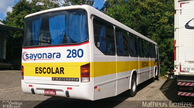 Sayonara - Auto Viação Monte Alverne 280 na cidade de Santa Cruz do Sul, Rio Grande do Sul, Brasil, por Matheus Goelzer. Número da foto: #3536266.