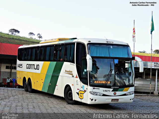 Empresa Gontijo de Transportes 14125 na cidade de João Monlevade, Minas Gerais, Brasil, por Antonio Carlos Fernandes. ID da foto: 3536571.