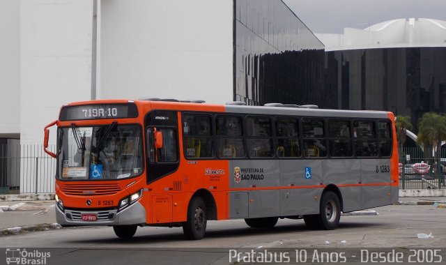 TRANSPPASS - Transporte de Passageiros 8 1283 na cidade de São Paulo, São Paulo, Brasil, por Cristiano Soares da Silva. ID da foto: 3476597.