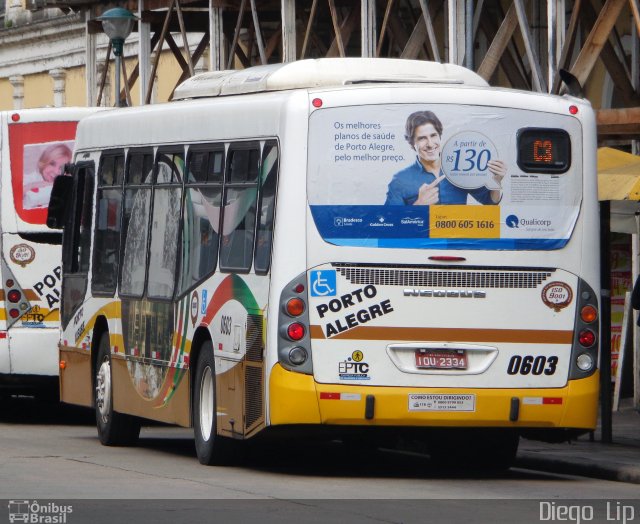 Companhia Carris Porto-Alegrense 0603 na cidade de Porto Alegre, Rio Grande do Sul, Brasil, por Diego Lip. Número da foto: #3477437.