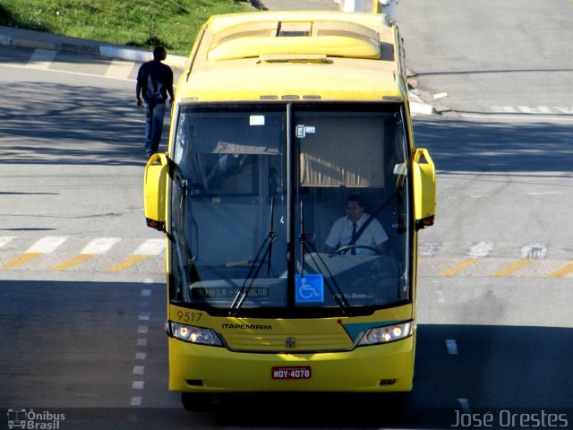 Viação Itapemirim 9517 na cidade de Osasco, São Paulo, Brasil, por José Orestes. ID da foto: 3480230.