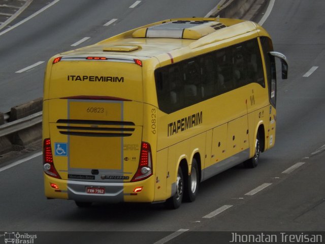 Viação Itapemirim 60823 na cidade de Lavrinhas, São Paulo, Brasil, por Jhonatan Diego da Silva Trevisan. ID da foto: 3481409.