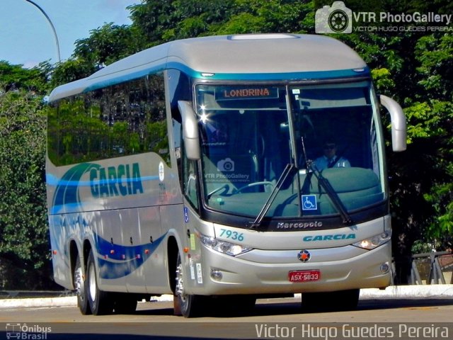 Viação Garcia 7936 na cidade de Maringá, Paraná, Brasil, por Victor Hugo Guedes Pereira. ID da foto: 3481141.