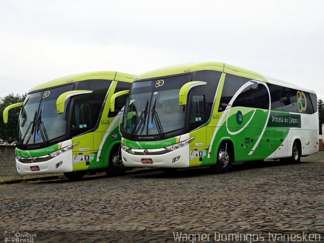 Expresso Princesa dos Campos 6449 na cidade de Telêmaco Borba, Paraná, Brasil, por Wagner Domingos Ivanesken. ID da foto: 3484122.