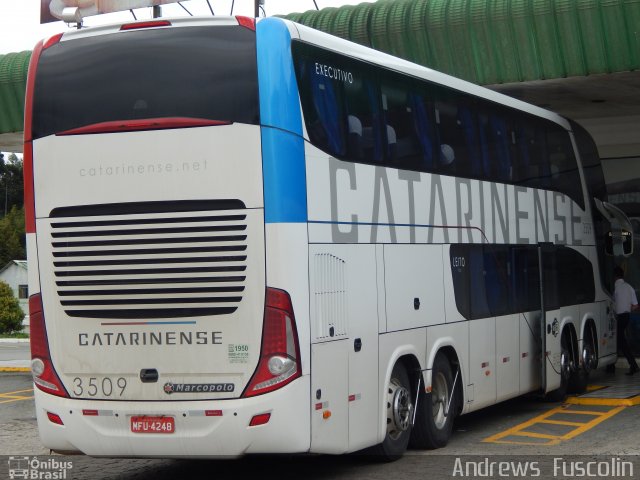 Auto Viação Catarinense 3509 na cidade de Miracatu, São Paulo, Brasil, por Andrews  Fuscolin. Número da foto: #3482792.
