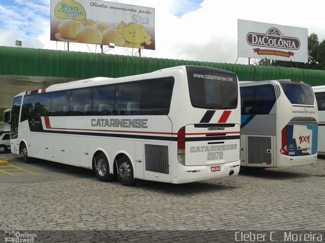 Auto Viação Catarinense 2872 na cidade de Cajati, São Paulo, Brasil, por Cleber C.  Moreira. ID da foto: 3483687.