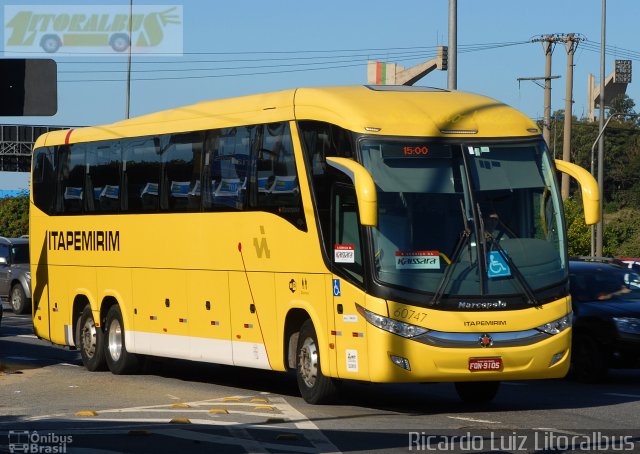 Viação Itapemirim 60747 na cidade de São Paulo, São Paulo, Brasil, por Ricardo Luiz. ID da foto: 3486017.