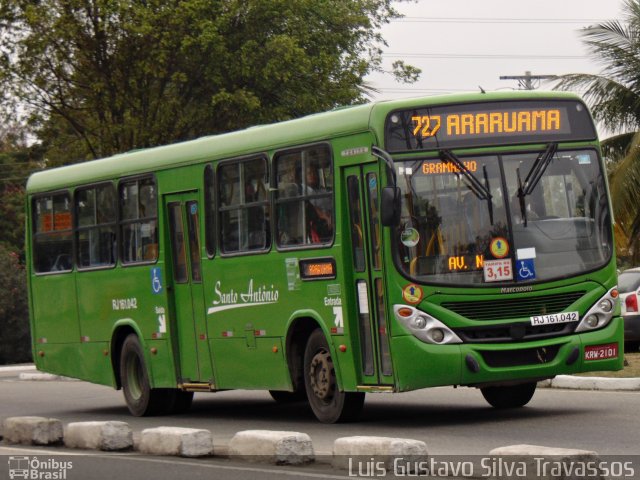 Transportes Santo Antônio RJ 161.042 na cidade de Duque de Caxias, Rio de Janeiro, Brasil, por Luis Gustavo Silva Travassos. Número da foto: #3486121.