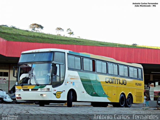 Empresa Gontijo de Transportes 15290 na cidade de João Monlevade, Minas Gerais, Brasil, por Antonio Carlos Fernandes. ID da foto: 3487324.