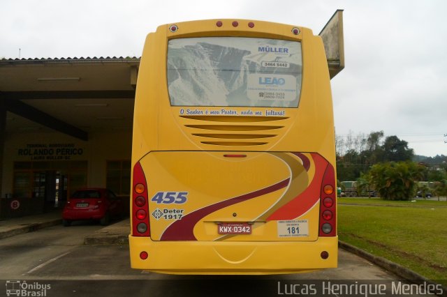 Müller Turismo 455 na cidade de Lauro Muller, Santa Catarina, Brasil, por Lucas Henrique Mendes. Número da foto: #3487465.