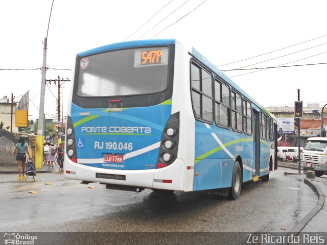 Viação Ponte Coberta RJ 190.046 na cidade de Rio de Janeiro, Rio de Janeiro, Brasil, por Zé Ricardo Reis. Número da foto: #3487168.