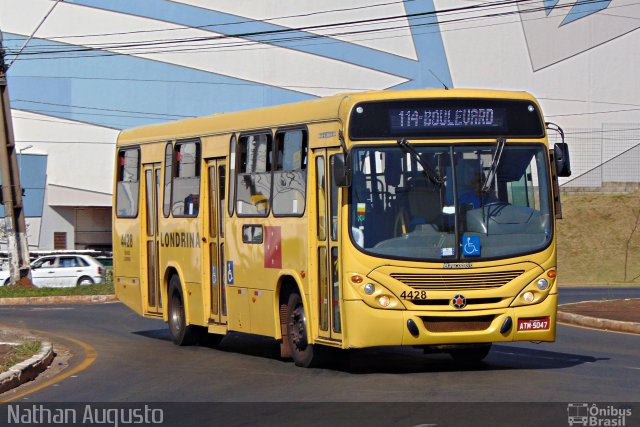 TCGL - Transportes Coletivos Grande Londrina 4428 na cidade de Londrina, Paraná, Brasil, por Nathan Augusto. Número da foto: #3487934.