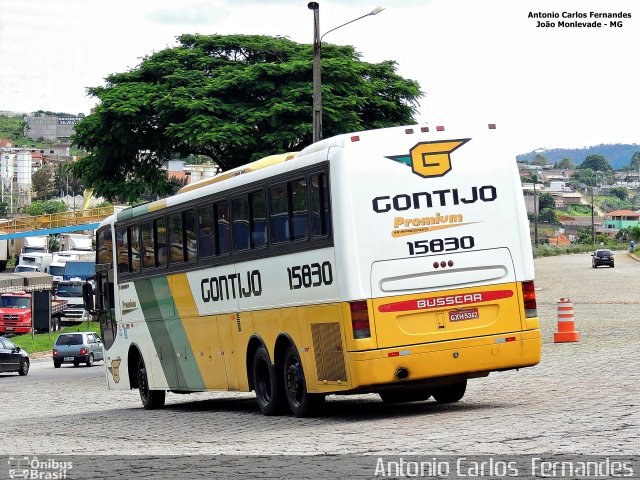 Empresa Gontijo de Transportes 15830 na cidade de João Monlevade, Minas Gerais, Brasil, por Antonio Carlos Fernandes. ID da foto: 3486876.