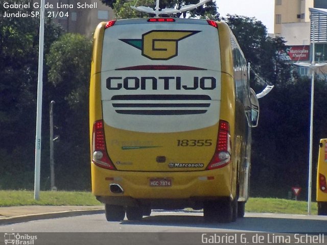 Empresa Gontijo de Transportes 18355 na cidade de Jundiaí, São Paulo, Brasil, por Gabriel Giacomin de Lima. Número da foto: #3487464.