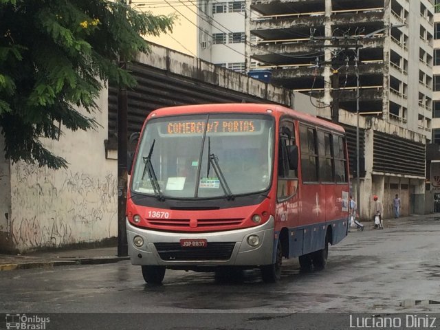 Concessionária Salvador Norte - CSN Transportes 13670 na cidade de Salvador, Bahia, Brasil, por Luciano Diniz. Número da foto: #3487312.