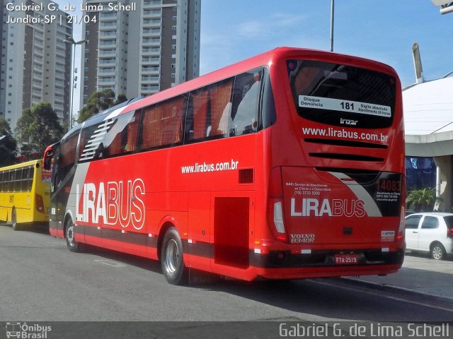 Lirabus 14083 na cidade de Jundiaí, São Paulo, Brasil, por Gabriel Giacomin de Lima. ID da foto: 3487443.