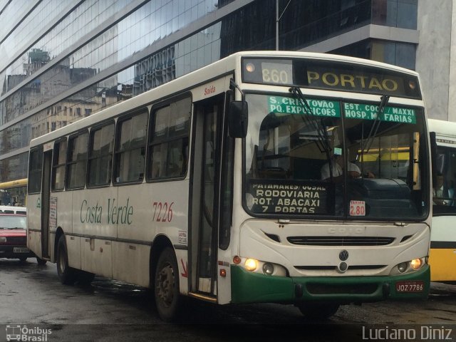 Empresa de Transportes Costa Verde 7226 na cidade de Salvador, Bahia, Brasil, por Luciano Diniz. Número da foto: #3487296.