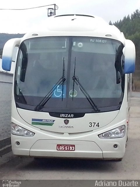 Bel-Tour Transportes e Turismo 374 na cidade de Petrópolis, Rio de Janeiro, Brasil, por Adriano Duarte. Número da foto: #3539558.