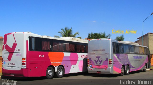 Transbrasiliana Transportes e Turismo 4143 na cidade de Goiânia, Goiás, Brasil, por Carlos Júnior. ID da foto: 3539864.