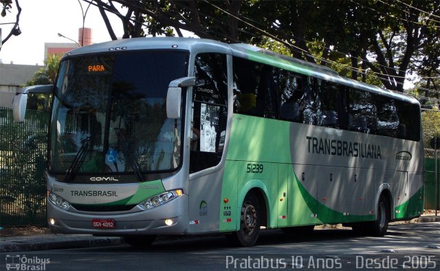 Transbrasiliana Transportes e Turismo 51239 na cidade de São Paulo, São Paulo, Brasil, por Cristiano Soares da Silva. ID da foto: 3539924.