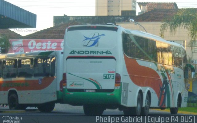 Empresa de Transportes Andorinha 5073 na cidade de Presidente Prudente, São Paulo, Brasil, por Phelipe Gabriel Campos de Souza. ID da foto: 3538302.