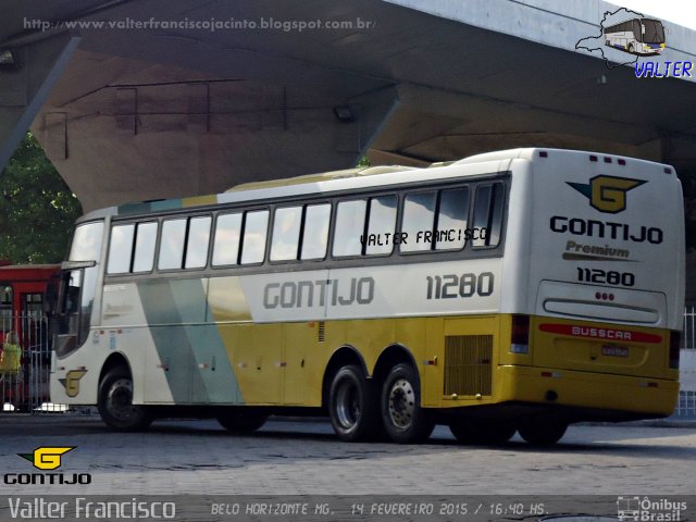 Empresa Gontijo de Transportes 11280 na cidade de Belo Horizonte, Minas Gerais, Brasil, por Valter Francisco. ID da foto: 3538981.