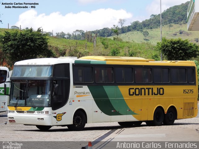 Empresa Gontijo de Transportes 15275 na cidade de João Monlevade, Minas Gerais, Brasil, por Antonio Carlos Fernandes. ID da foto: 3560255.