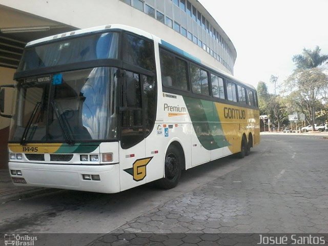 Empresa Gontijo de Transportes 11445 na cidade de Nova Era, Minas Gerais, Brasil, por Josué Santos. ID da foto: 3559435.