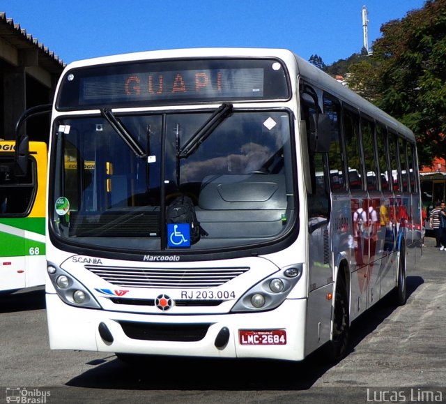 Viação Teresópolis RJ 203.004 na cidade de Teresópolis, Rio de Janeiro, Brasil, por Lucas Lima. Número da foto: #3562402.