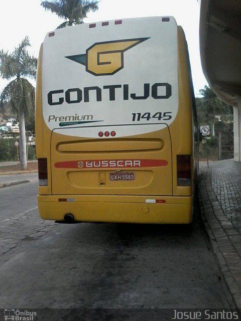 Empresa Gontijo de Transportes 11445 na cidade de Nova Era, Minas Gerais, Brasil, por Josué Santos. ID da foto: 3561490.