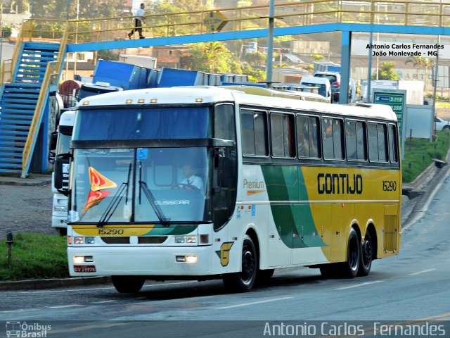 Empresa Gontijo de Transportes 15290 na cidade de João Monlevade, Minas Gerais, Brasil, por Antonio Carlos Fernandes. Número da foto: #3564107.